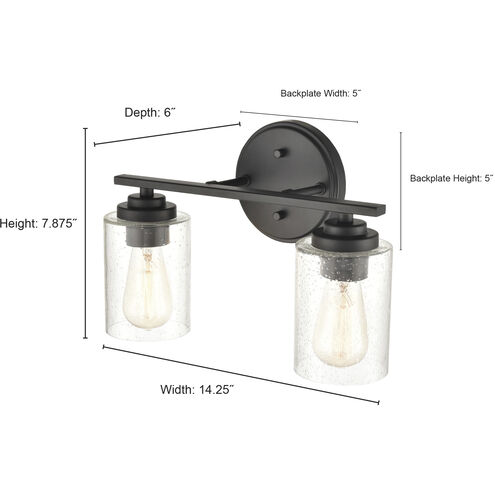 Moven 2 Light 14.25 inch Satin Nickel Bathroom Vanity Light Wall Light